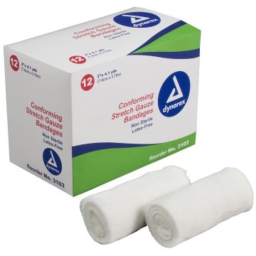 Stretch Gauze Bandage Roll 3" Non Sterile