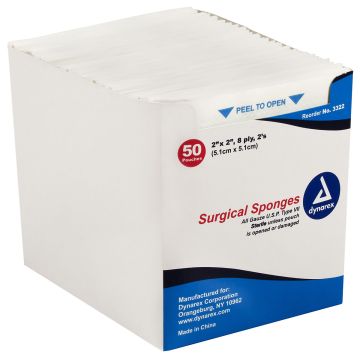 Surgical Gauze Sponge Sterile 2's 2"x 2"