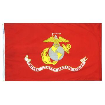 3X5 FT POLYESTER/ COTTON BLEND US MARINE CORPS FLAG