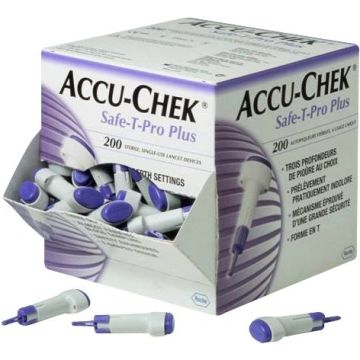 Accu-Chek Safe-T Pro Plus Lancets 23G 200 per Box