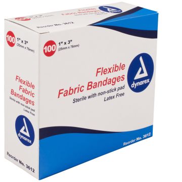 Adhesive Fabric Bandages  Sterile 1" x 3"