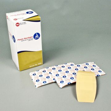 Sheer Plastic Adhesive Bandages  Sterile 2" x 4 1/2"