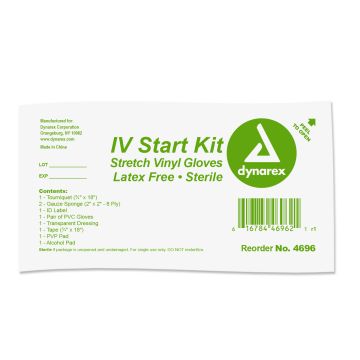 IV Start Kit w/PVC Gloves  50/cs