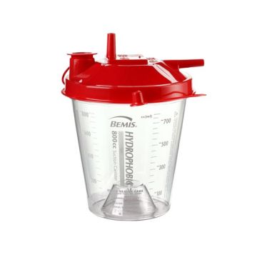 Bemis 800cc Suction Cannister with Red Lid