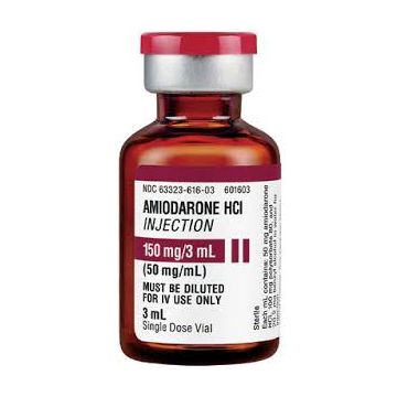 AMIODARONE HCI INJECTION 150 mg/3 mL (50 mg/mL) 3 mL VIAL