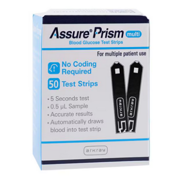 Assure Prism Blood Glucose Test Strips 50/ Bottle 12 Bottles/ Case