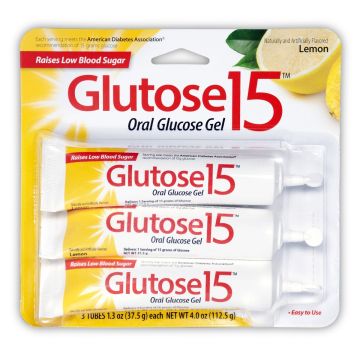 Glutose 15 Oral Glucose Gel LEMON Flavor