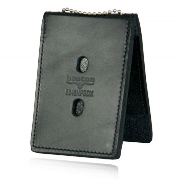 4050-1 Boston Leather Value Badge Holder With Neck Cha 