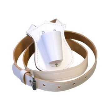 SINGLE WHITE LEATHER BELT