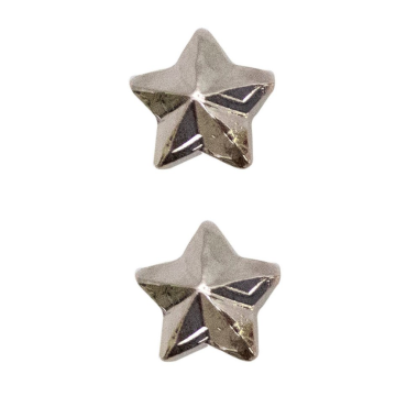 3/16 INCH Single Silver Star Ribbon Attachment 2 per package