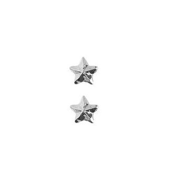 1/8 INCH Miniature Silver Star, Ribbon Attachment 2 per package