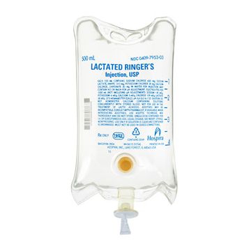 Lactated Ringers 500mL IV Bag 24/ Case