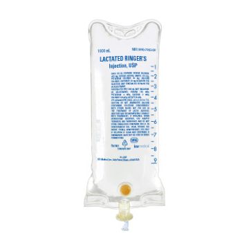 Lactated Ringers 1000mL IV Bag 12/ Case