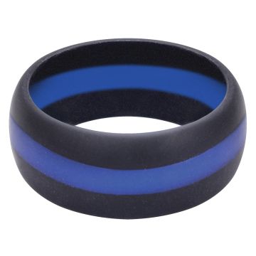 Thin Blue Line Silicone Ring