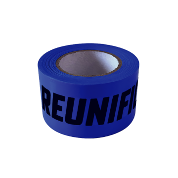 COMMAND GOBAG™ Reunification Boundary Tape, Caution Tape, Blue, 500’, Bold Black Print for Reunification Crowd Control 1-Pack