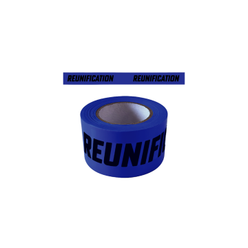 COMMAND GOBAG™ Reunification Boundary Tape, Caution Tape, Blue, 500’, Bold Black Print for Reunification Crowd Control 3-Pack