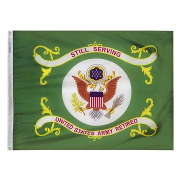 3X4 FT NYL-GLO US ARMY RETIRED