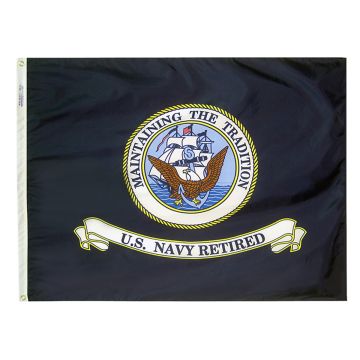 3X4 FT NYL-GLO US NAVY RETIRED