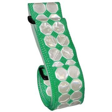 PT Belts (2" x 5.5") -  Glows and reflects! Green (with 2"x2" velcro square, to hold 1 rank patch)