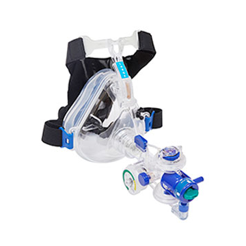 Flow-Safe II+® BiLevel CPAP Full Face Mask with Straight Swivel Port and Headstrap  5 per Box  Choose Mask Size