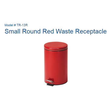 Metal Red Biohazard Waste Recepticle with Foot Pedal