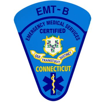 Full Color Connecticut EMT-B Sticker Same Size As Patch