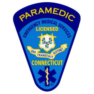 Full Color Connecticut Paramedic Sticker Same Size As Patch