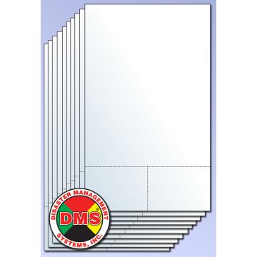 Blank Perforated Laser Synthetic Card Window Vest Insert (10 Pk)