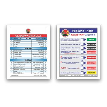 Glasgow Coma Scale/JumpSTART Pediatric Cards (Pack of 10)