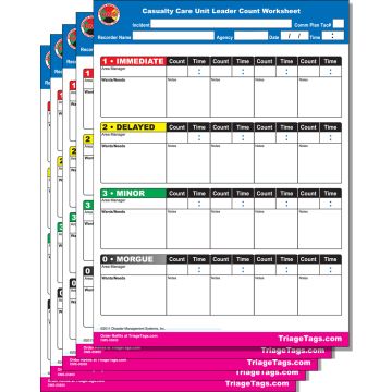 EMT3 Casualty Care Unit Leader Count Worksheet Refill Pack