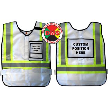 ANSI Dynamic Vest - White, , includes 1 custom imprinted placard set