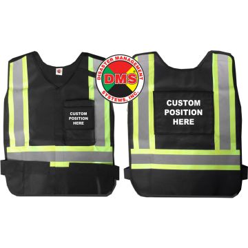 ANSI Dynamic Vest - Black, , includes 1 custom imprinted placard set