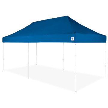 EZ Up Eclipse 10 x 20 Shelter Blue Top with White Steel Frame