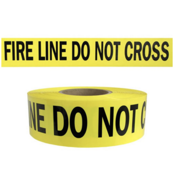 Fire Line Do Not Cross  3ML  3" x 1000'  YELLOW with BLACK Inprint