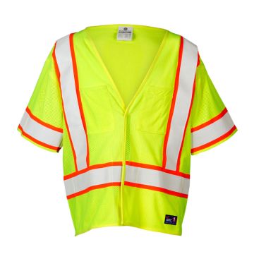 Flame Resistant Pro Series Vest - Class 3 - Lime Mesh  2-4 week lead time