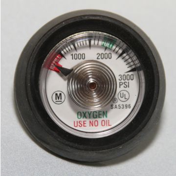 Replacement Oxygen Regulator Gauge with rubber boot