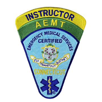 Connecticut Certified Advanced Emergency Medical Technician Patch AEMT with  Attached Instructor Rocker