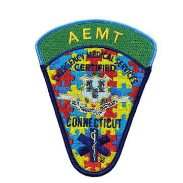 Connecticut Autism Awareness AEMT Patch with pre-attached velcro