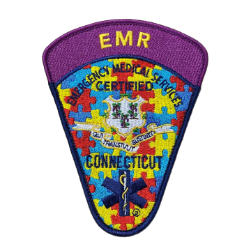 Connecticut Autism Awareness EMR Patch with pre-attached velcro 