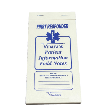 Vital Pad BLS Patient Information Field Notes Pocket Size