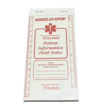 Vital Pad ALS Patient Information Field Notes Pocket Size