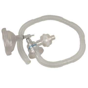 Patient Valve, 36" hose, swivel connector, cuffeduffed mask, exhalation filter