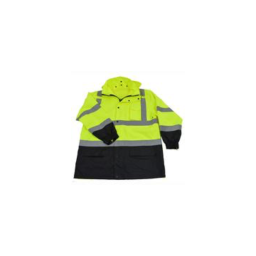 ANSI/ISEA 107-2010 Class 3 Lime /Black Waterproof 3-IN-1 Thermal Jacket