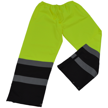 ANSI/ISEA 107-2010 Class E Lime/Black Waterproof Rain Draw Strings Pants