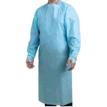 Disposable Isolation Gown (Level 1). Unisex One Size. Qty: 10. 