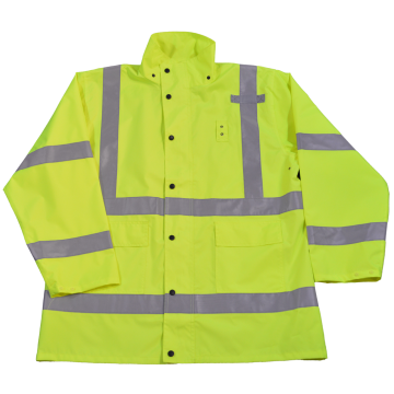 ANSI/ISEA Class 3 Lime Waterproof Rain Jacket