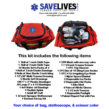 Common Cents EMS Maxi Response Bag Full of Supplies