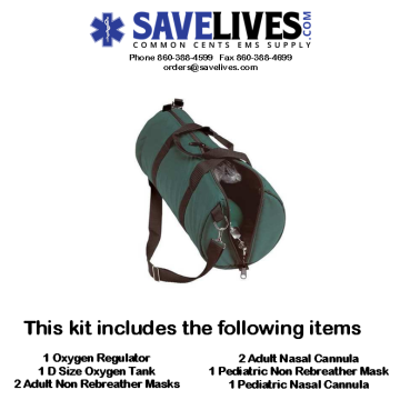 Common Cents EMS Oxygen Supply Duffle Bag Full of Supplies