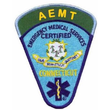 Connecticut Certified Advanced Emergency Medical Technician Patch AEMT with Attached Rocker