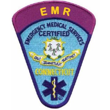 Connecticut Certified Emergency Medical Responder Patch EMR with Attached Rocker